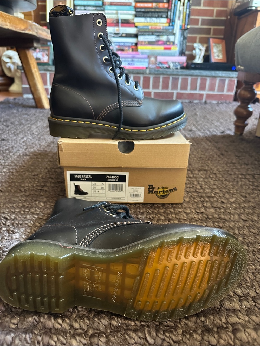 Dr. Martens Black Lace-Up 8-Eye Boots 1460 Pascal